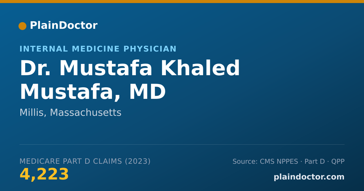 Shareable card for Mustafa Khaled Mustafa, MD - Internal Medicine Physician, Millis, MA