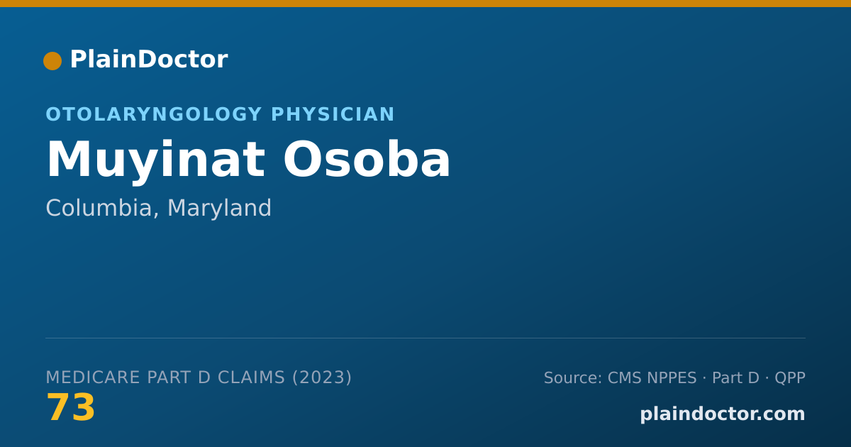 Shareable card for Muyinat Osoba - Otolaryngology Physician, Columbia, MD