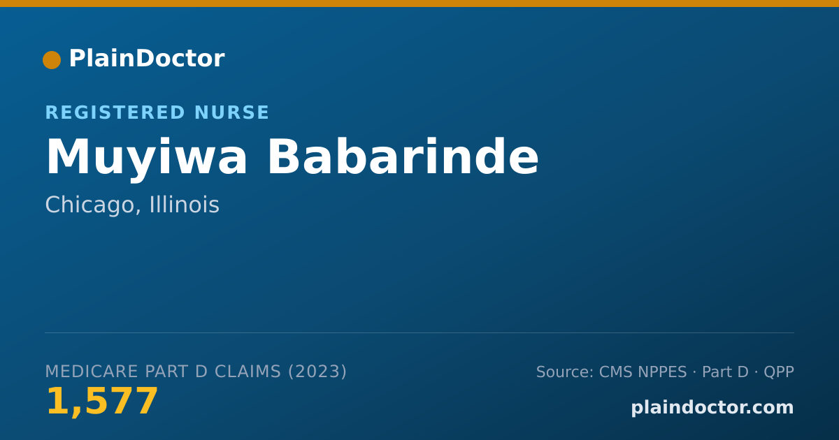 Shareable card for Muyiwa Babarinde - Registered Nurse, Chicago, IL