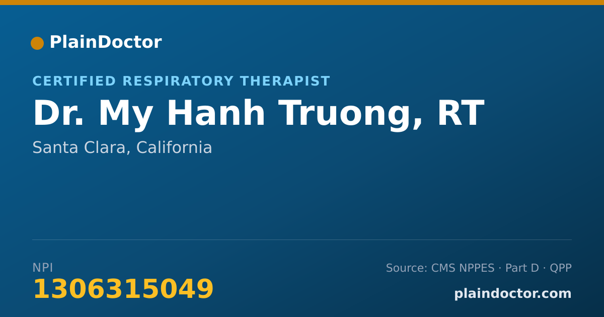 Shareable card for My Hanh Truong, RT - Certified Respiratory Therapist, Santa Clara, CA