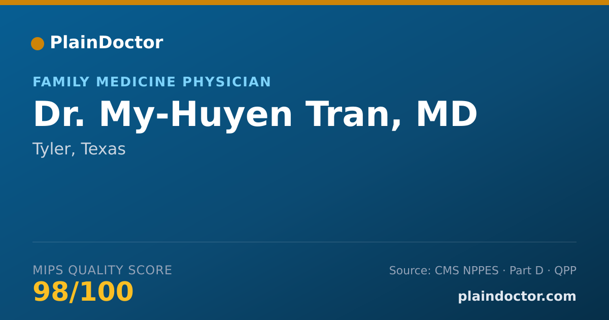 Shareable card for My-Huyen Tran, MD - Family Medicine Physician, Tyler, TX