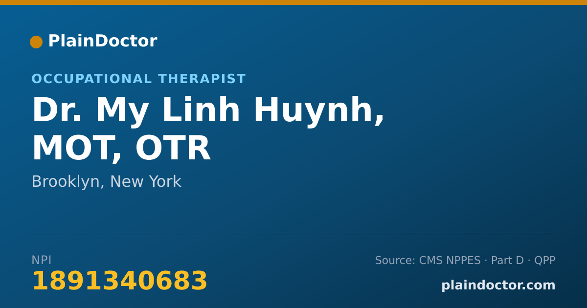 Shareable card for My Linh Huynh, MOT, OTR - Occupational Therapist, Brooklyn, NY