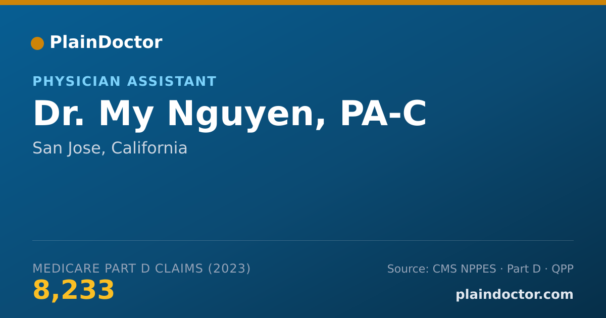 Shareable card for My Nguyen, PA-C - Physician Assistant, San Jose, CA