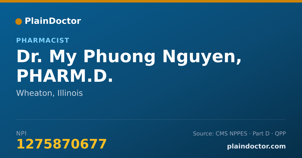 Shareable card for My Phuong Nguyen, PHARM.D. - Pharmacist, Wheaton, IL