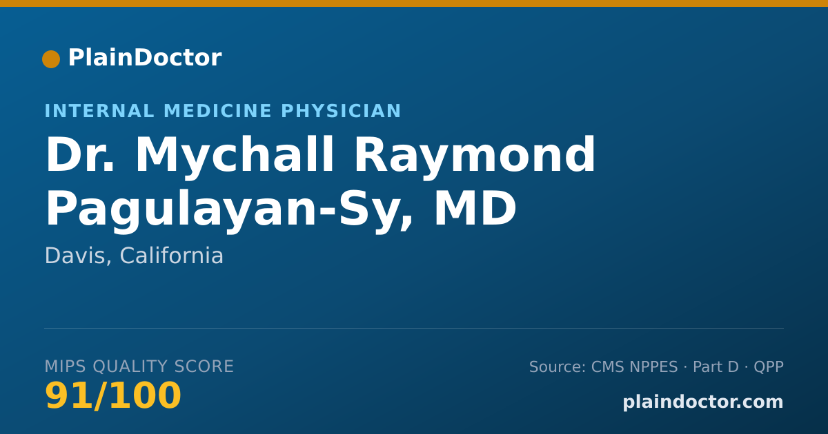 Shareable card for Mychall Raymond Pagulayan-Sy, MD - Internal Medicine Physician, Davis, CA