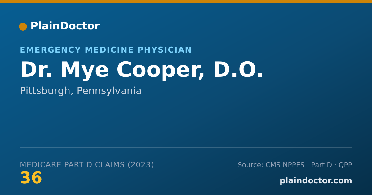 Shareable card for Mye Cooper, D.O. - Emergency Medicine Physician, Pittsburgh, PA