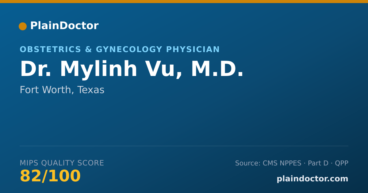 Shareable card for Mylinh Vu, M.D. - Obstetrics & Gynecology Physician, Fort Worth, TX