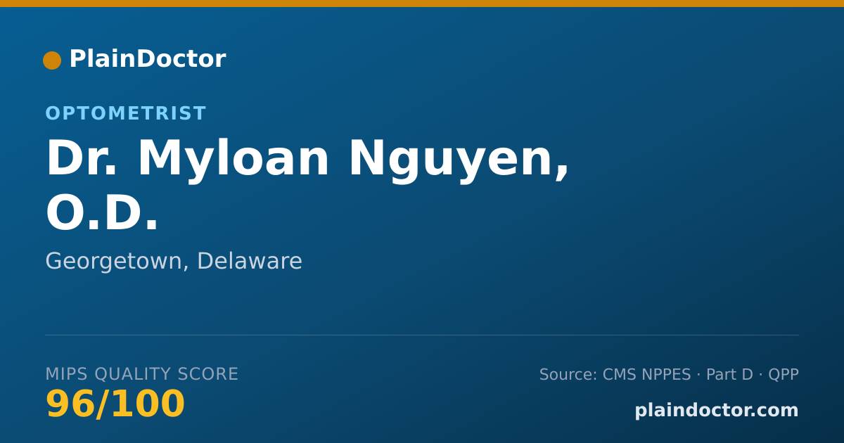 Shareable card for Myloan Nguyen, O.D. - Optometrist, Georgetown, DE
