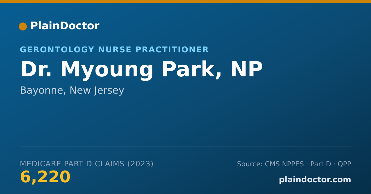 Shareable card for Myoung Park, NP - Gerontology Nurse Practitioner, Bayonne, NJ