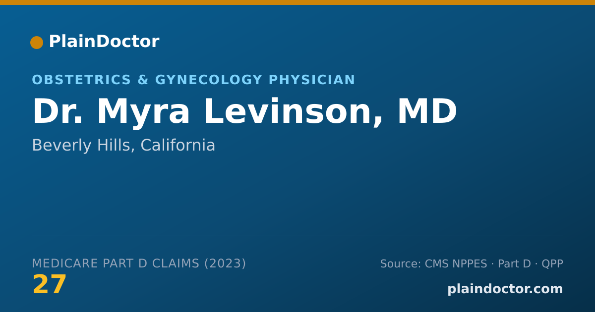 Shareable card for Myra Levinson, MD - Obstetrics & Gynecology Physician, Beverly Hills, CA