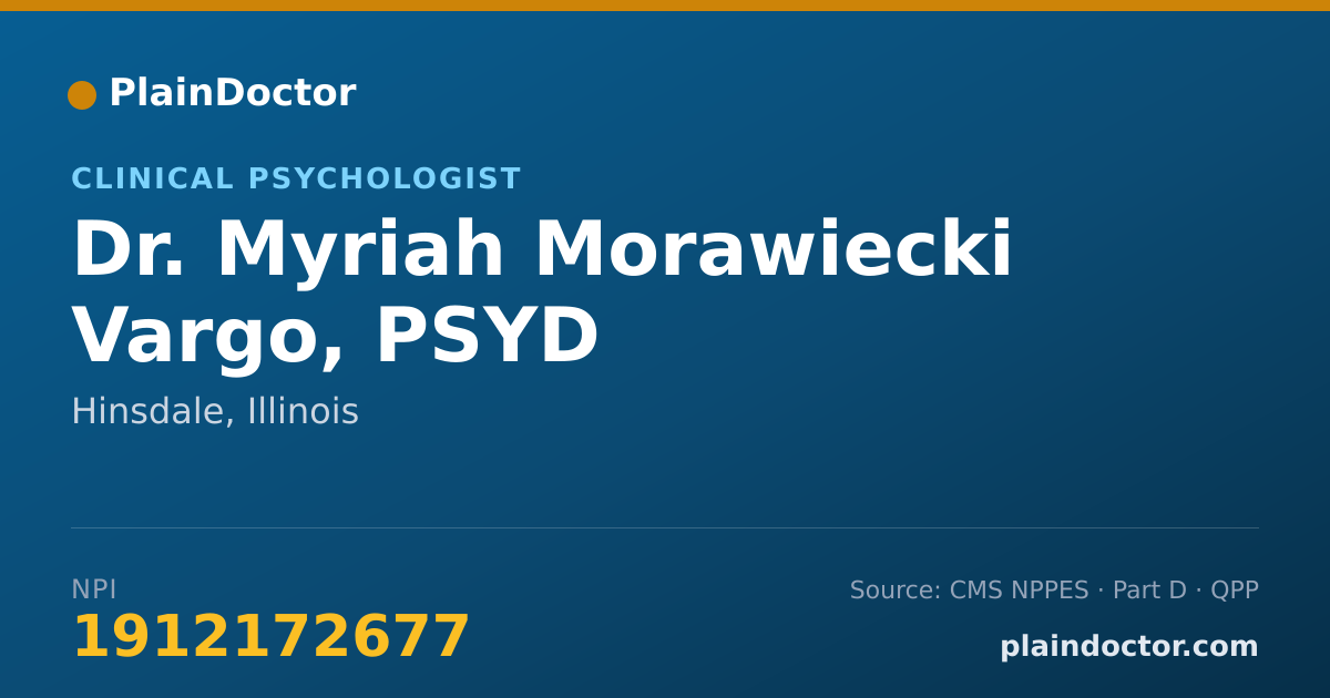 Shareable card for Myriah Morawiecki Vargo, PSYD - Clinical Psychologist, Hinsdale, IL