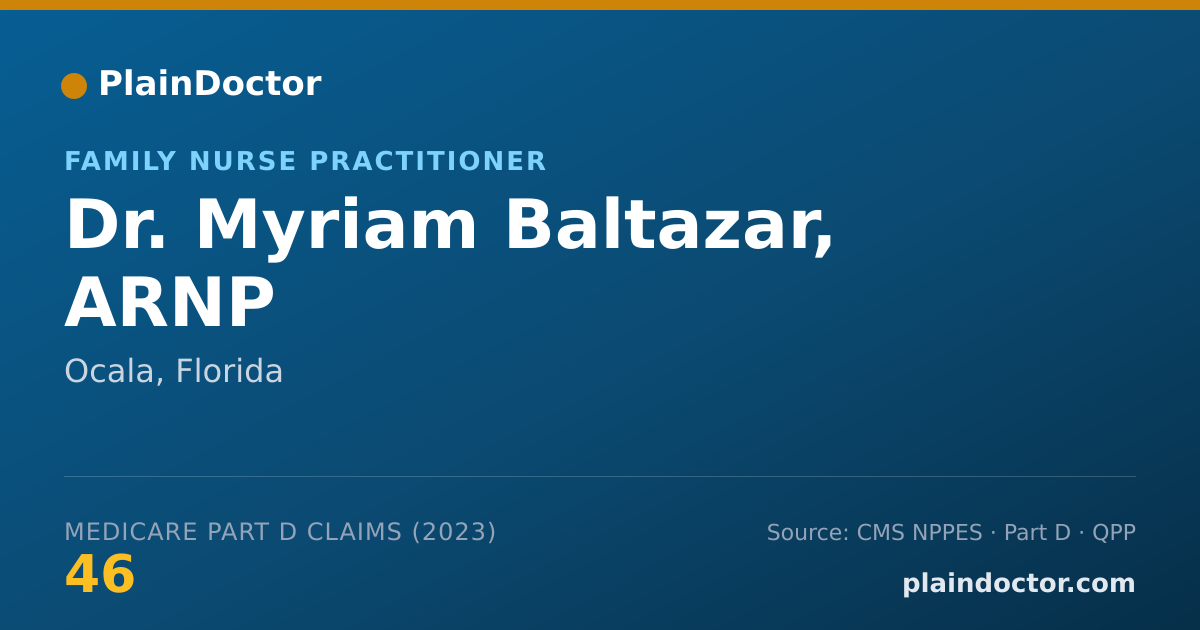 Shareable card for Myriam Baltazar, ARNP - Family Nurse Practitioner, Ocala, FL