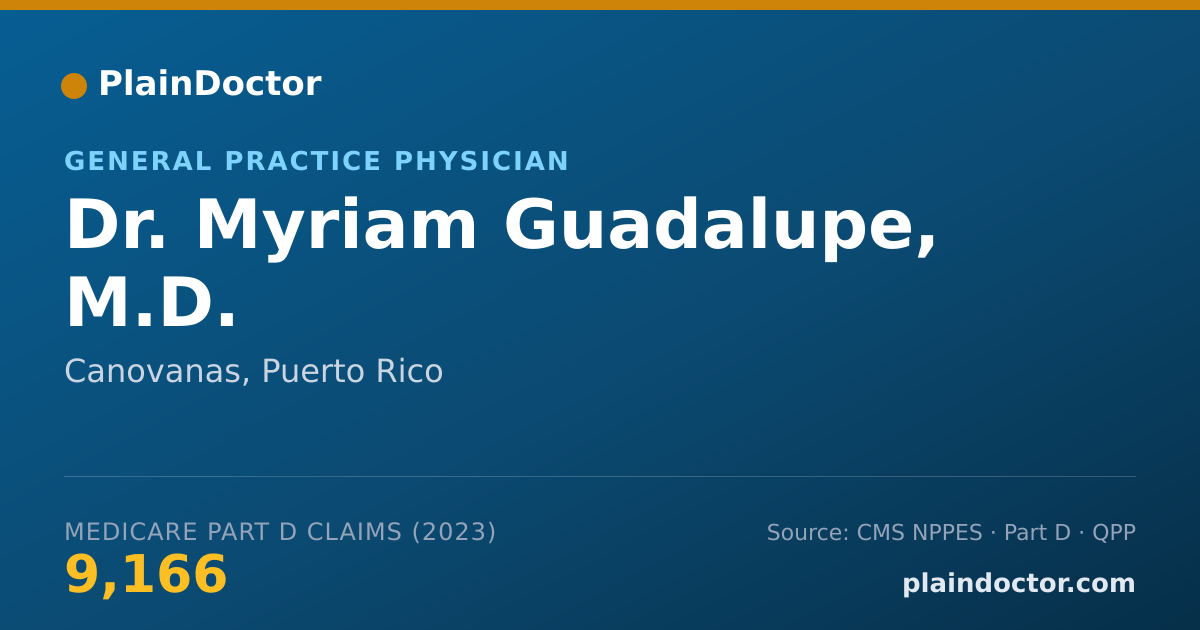 Shareable card for Myriam Guadalupe, M.D. - General Practice Physician, Canovanas, PR