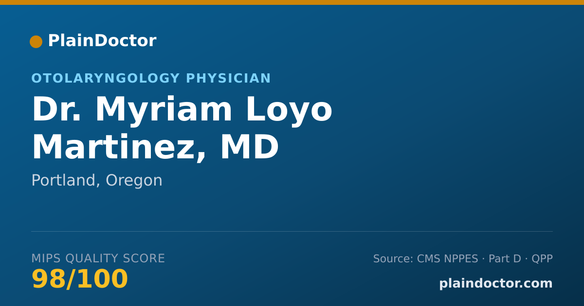 Shareable card for Myriam Loyo Martinez, MD - Otolaryngology Physician, Portland, OR