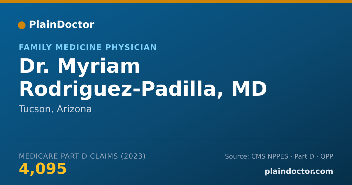 Shareable card for Myriam Rodriguez-Padilla, MD - Family Medicine Physician, Tucson, AZ