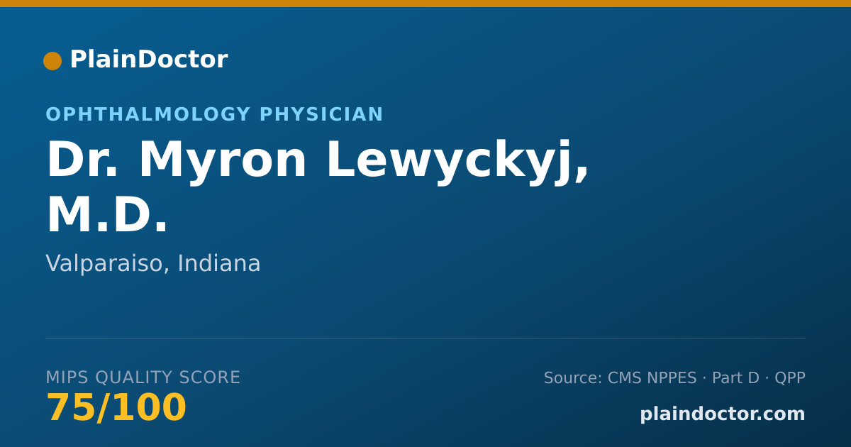 Shareable card for Myron Lewyckyj, M.D. - Ophthalmology Physician, Valparaiso, IN