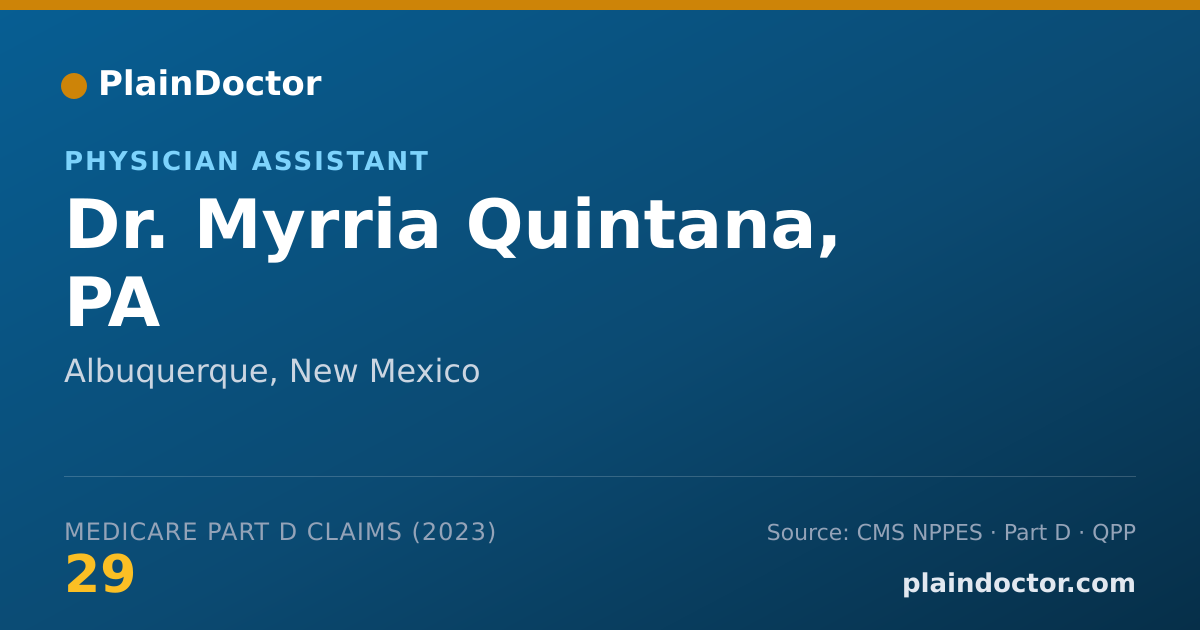 Shareable card for Myrria Quintana, PA - Physician Assistant, Albuquerque, NM
