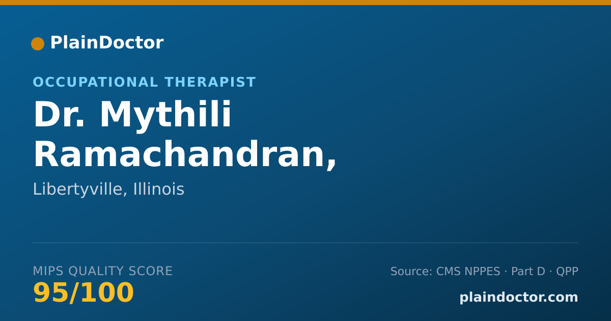 Shareable card for Mythili Ramachandran, MSC,OTR/L, CLT - Occupational Therapist, Libertyville, IL