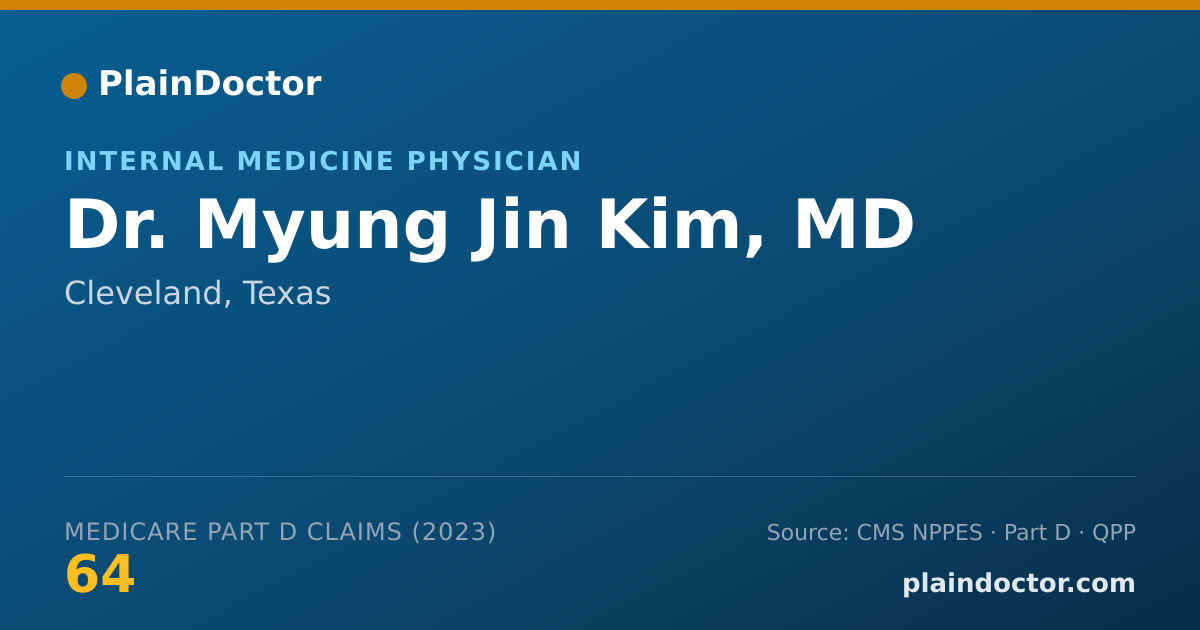Shareable card for Myung Jin Kim, MD - Internal Medicine Physician, Cleveland, TX