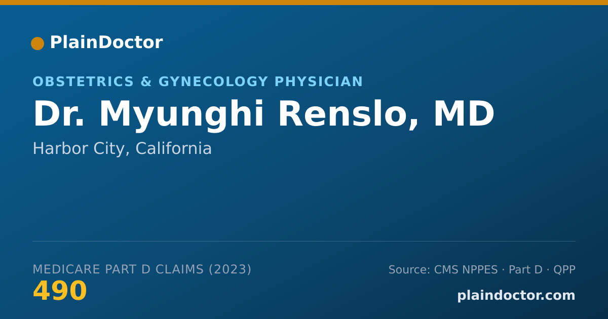 Shareable card for Myunghi Renslo, MD - Obstetrics & Gynecology Physician, Harbor City, CA
