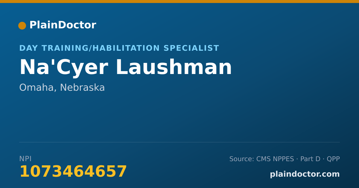 Shareable card for Na'Cyer Laushman - Day Training/Habilitation Specialist, Omaha, NE