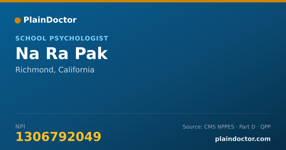 Shareable card for Na Ra Pak - School Psychologist, Richmond, CA