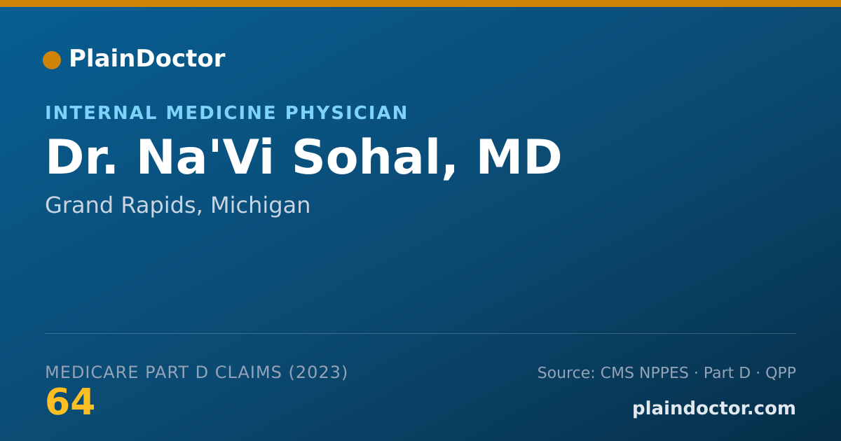 Shareable card for Na'Vi Sohal, MD - Internal Medicine Physician, Grand Rapids, MI