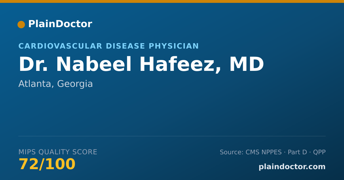 Shareable card for Nabeel Hafeez, MD - Cardiovascular Disease Physician, Atlanta, GA