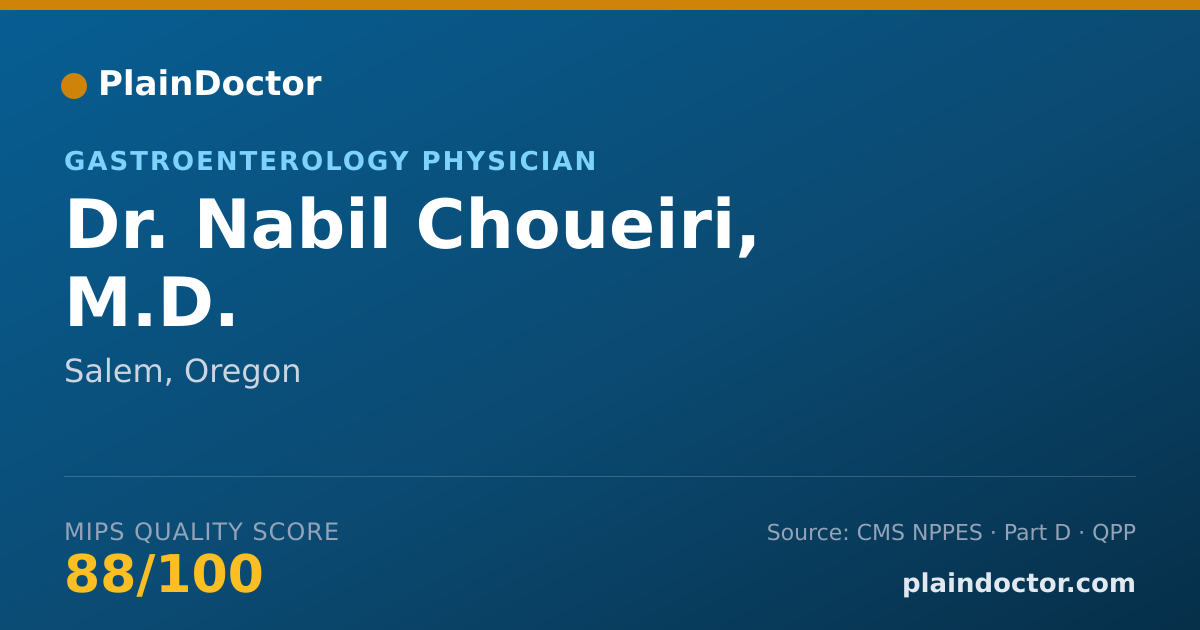 Shareable card for Nabil Choueiri, M.D. - Gastroenterology Physician, Salem, OR