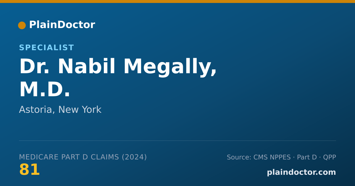 Shareable card for Nabil Megally, M.D. - Specialist, Astoria, NY