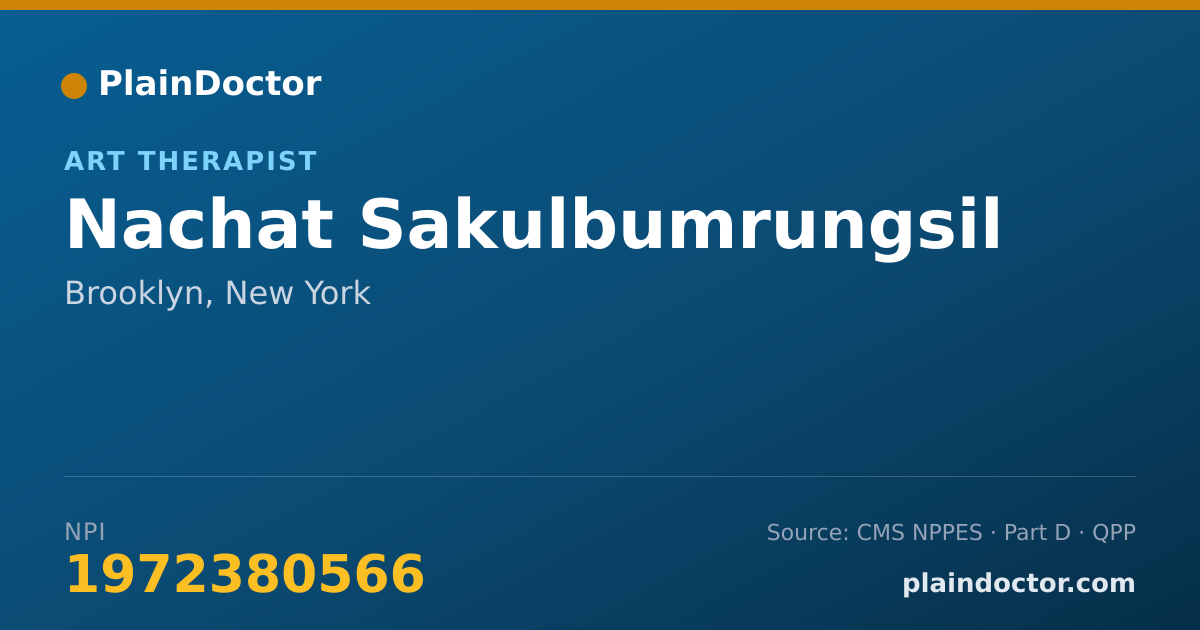 Shareable card for Nachat Sakulbumrungsil - Art Therapist, Brooklyn, NY