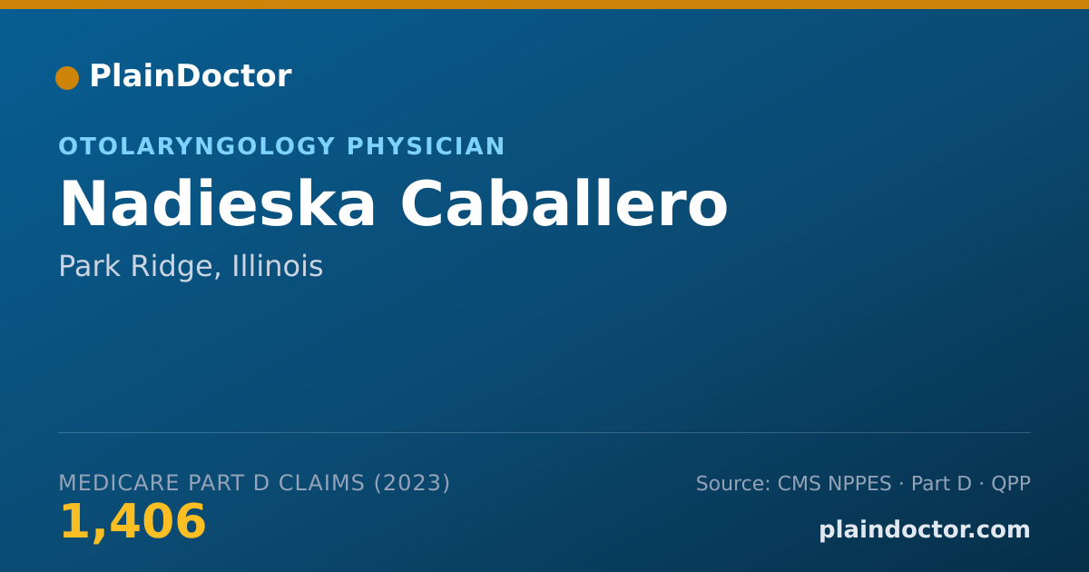 Shareable card for Nadieska Caballero - Otolaryngology Physician, Park Ridge, IL