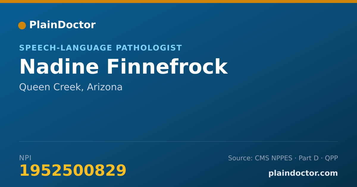 Shareable card for Nadine Finnefrock - Speech-Language Pathologist, Queen Creek, AZ
