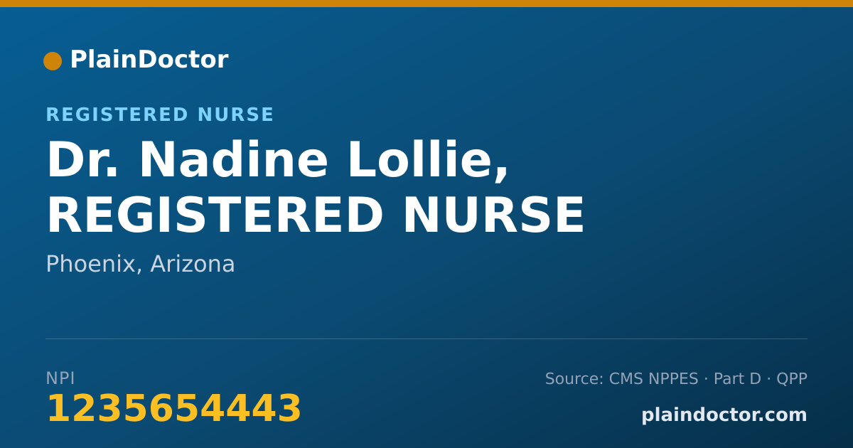 Shareable card for Nadine Lollie, REGISTERED NURSE - Registered Nurse, Phoenix, AZ