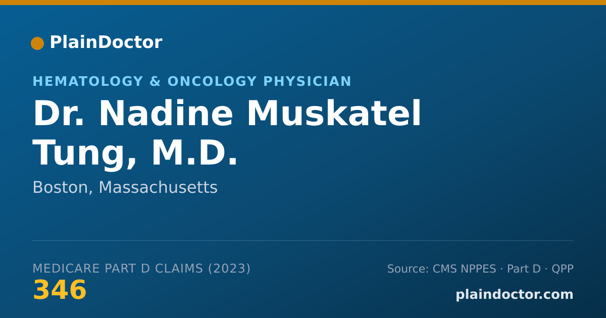 Shareable card for Nadine Muskatel Tung, M.D. - Hematology & Oncology Physician, Boston, MA