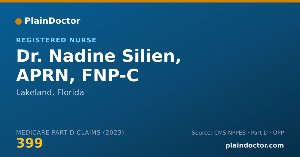Shareable card for Nadine Silien, APRN, FNP-C - Registered Nurse, Lakeland, FL