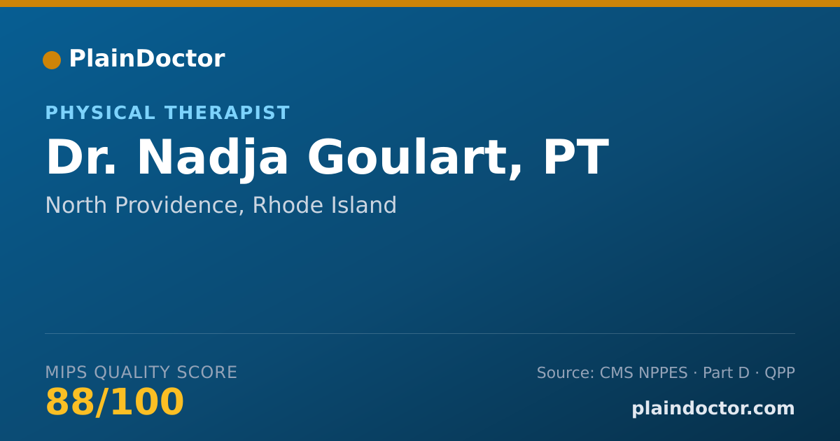 Shareable card for Nadja Goulart, PT - Physical Therapist, North Providence, RI