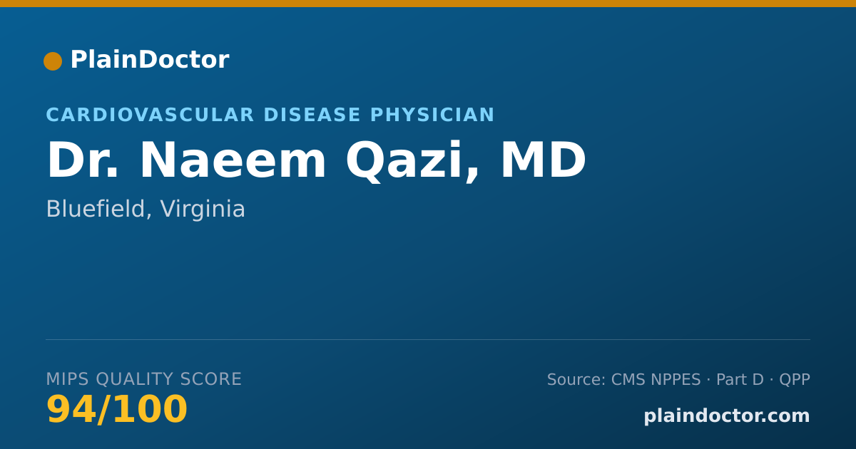 Shareable card for Naeem Qazi, MD - Cardiovascular Disease Physician, Bluefield, VA