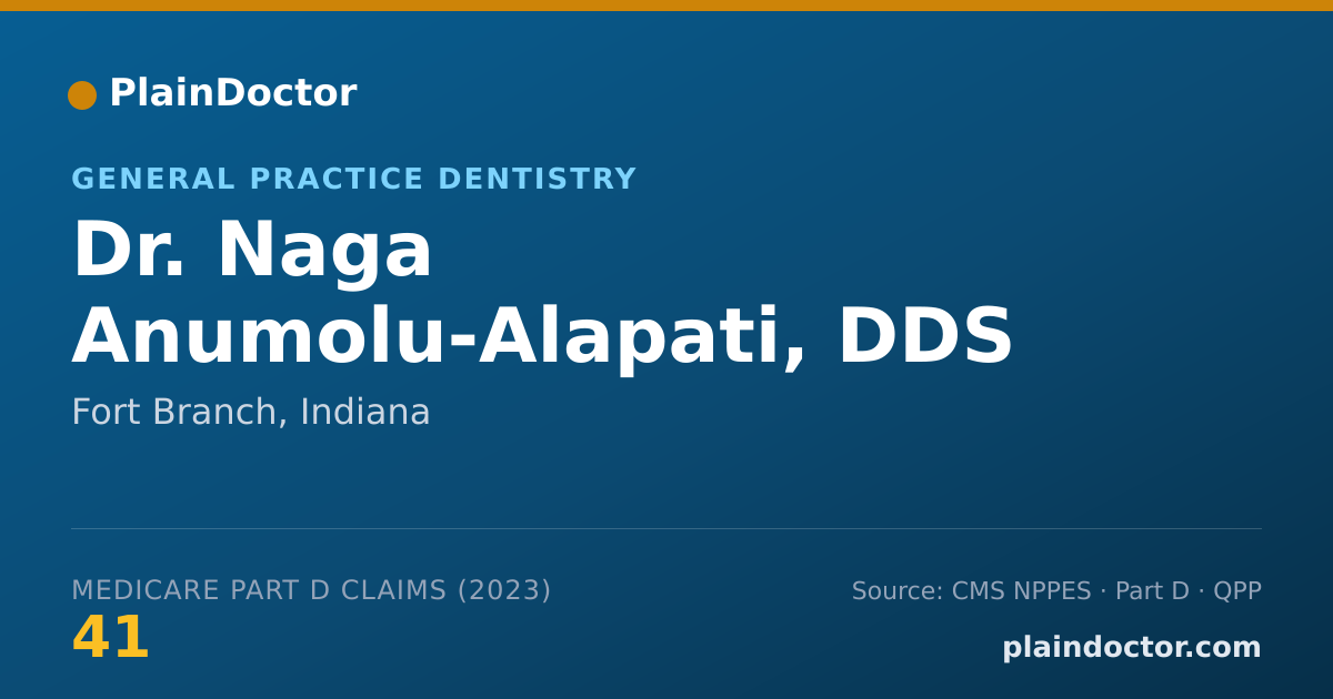 Shareable card for Naga Anumolu-Alapati, DDS - General Practice Dentistry, Fort Branch, IN