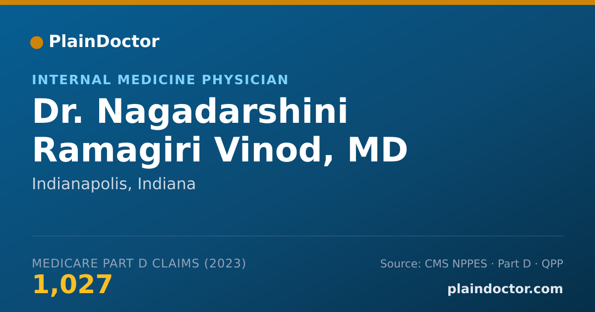 Shareable card for Nagadarshini Ramagiri Vinod, MD - Internal Medicine Physician, Indianapolis, IN