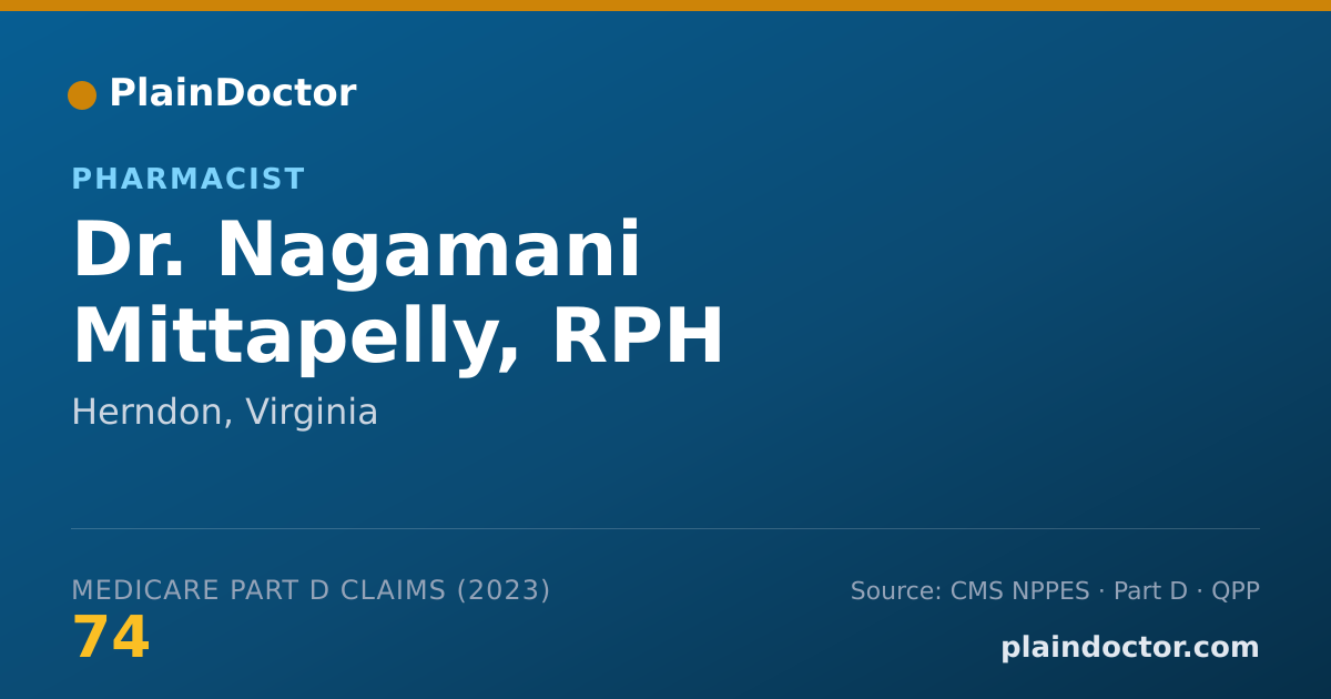 Shareable card for Nagamani Mittapelly, RPH - Pharmacist, Herndon, VA