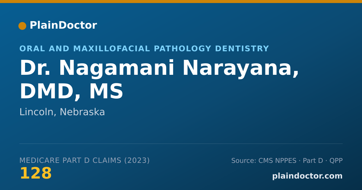 Shareable card for Nagamani Narayana, DMD, MS - Oral and Maxillofacial Pathology Dentistry, Lincoln, NE
