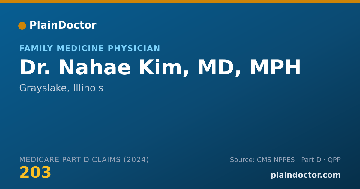 Shareable card for Nahae Kim, MD, MPH - Student in an Organized Health Care Education/Training Program, Grayslake, IL