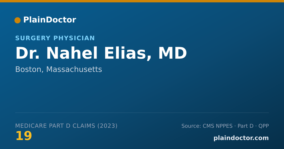 Shareable card for Nahel Elias, MD - Surgery Physician, Boston, MA
