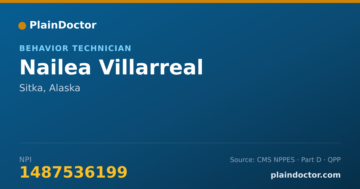 Shareable card for Nailea Villarreal - Behavior Technician, Sitka, AK