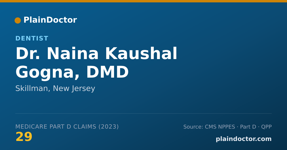 Shareable card for Naina Kaushal Gogna, DMD - Dentist, Skillman, NJ