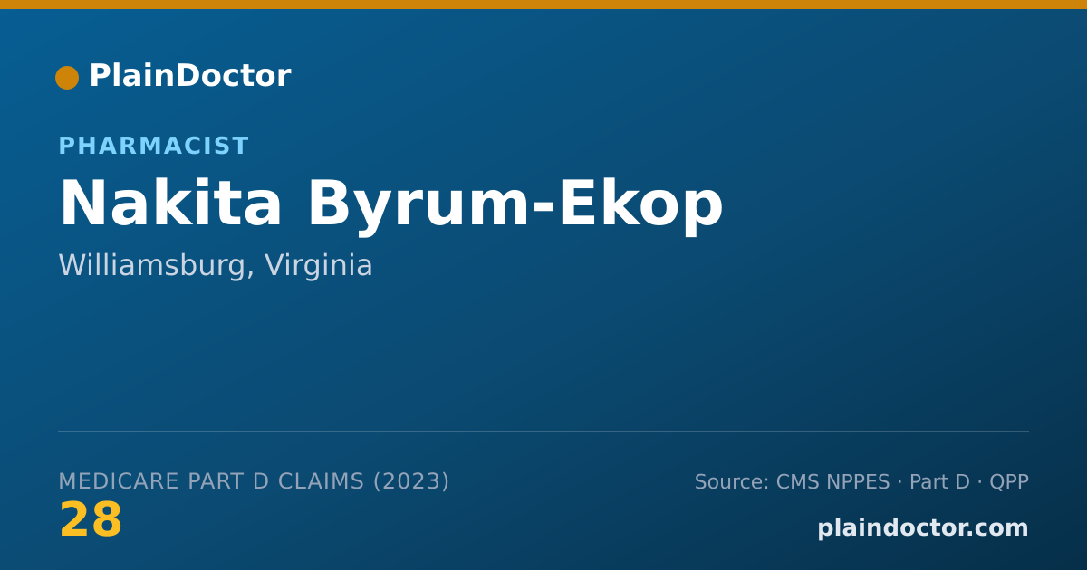 Shareable card for Nakita Byrum-Ekop - Pharmacist, Williamsburg, VA