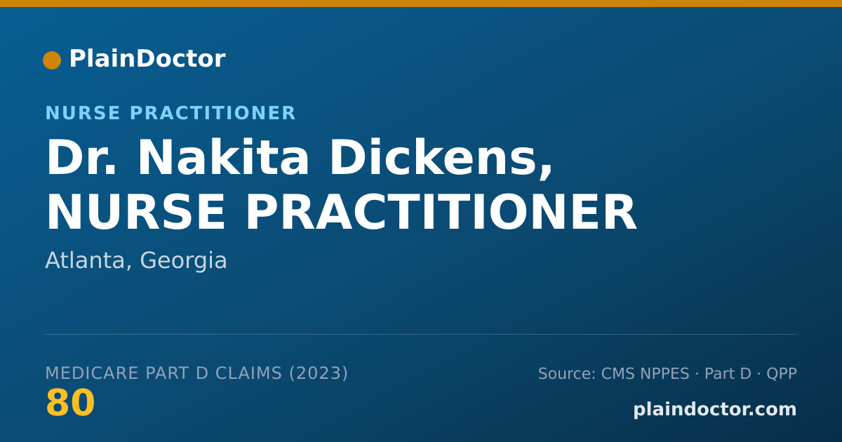 Shareable card for Nakita Dickens, NURSE PRACTITIONER - Nurse Practitioner, Atlanta, GA