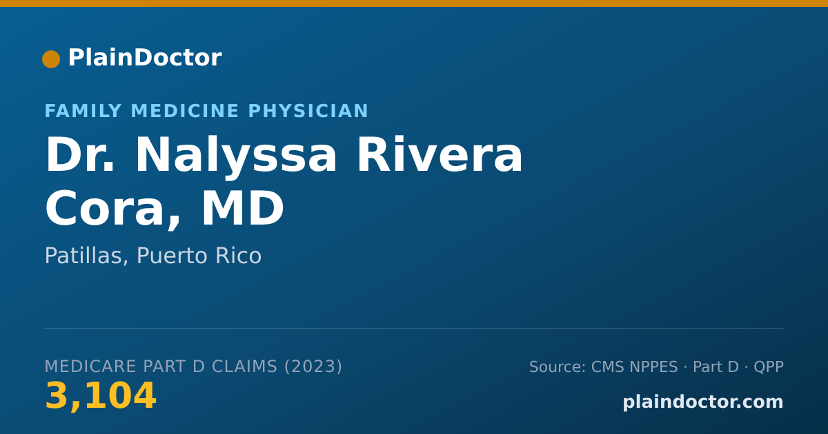 Shareable card for Nalyssa Rivera Cora, MD - Family Medicine Physician, Patillas, PR