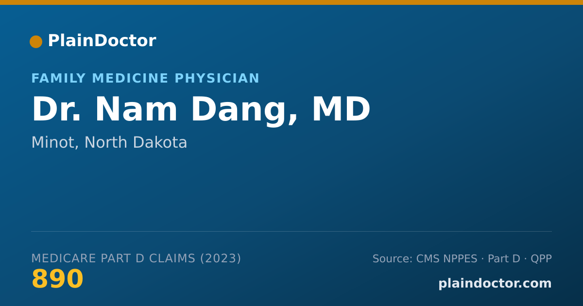 Shareable card for Nam Dang, MD - Family Medicine Physician, Minot, ND